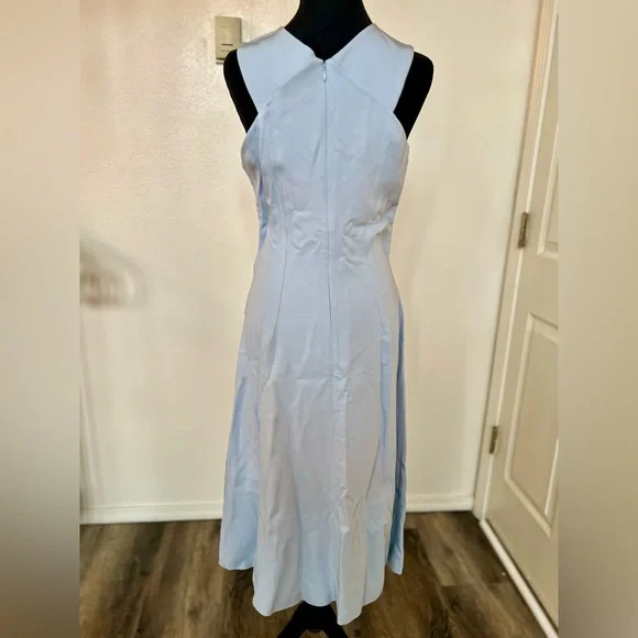 REISS Paige Baby Blue Wedding Guest Dress - Picture 6 of 8